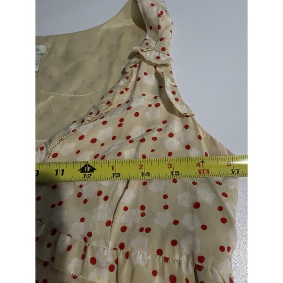 Anthropologie Odille Silk Dress Sz 6 Y2K Cherry Blossom Dress - Picture 4 of 7